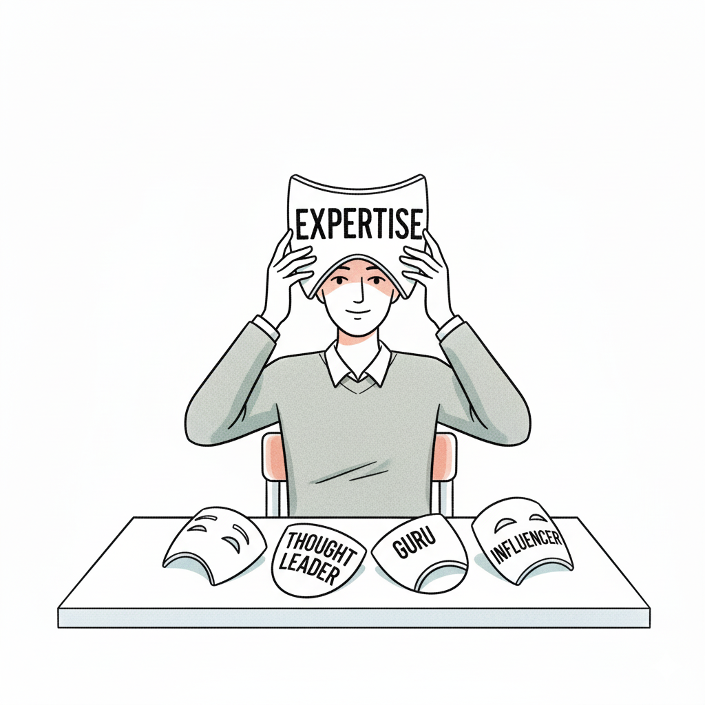 Article structure shown as architectural blueprint with visible scaffolding