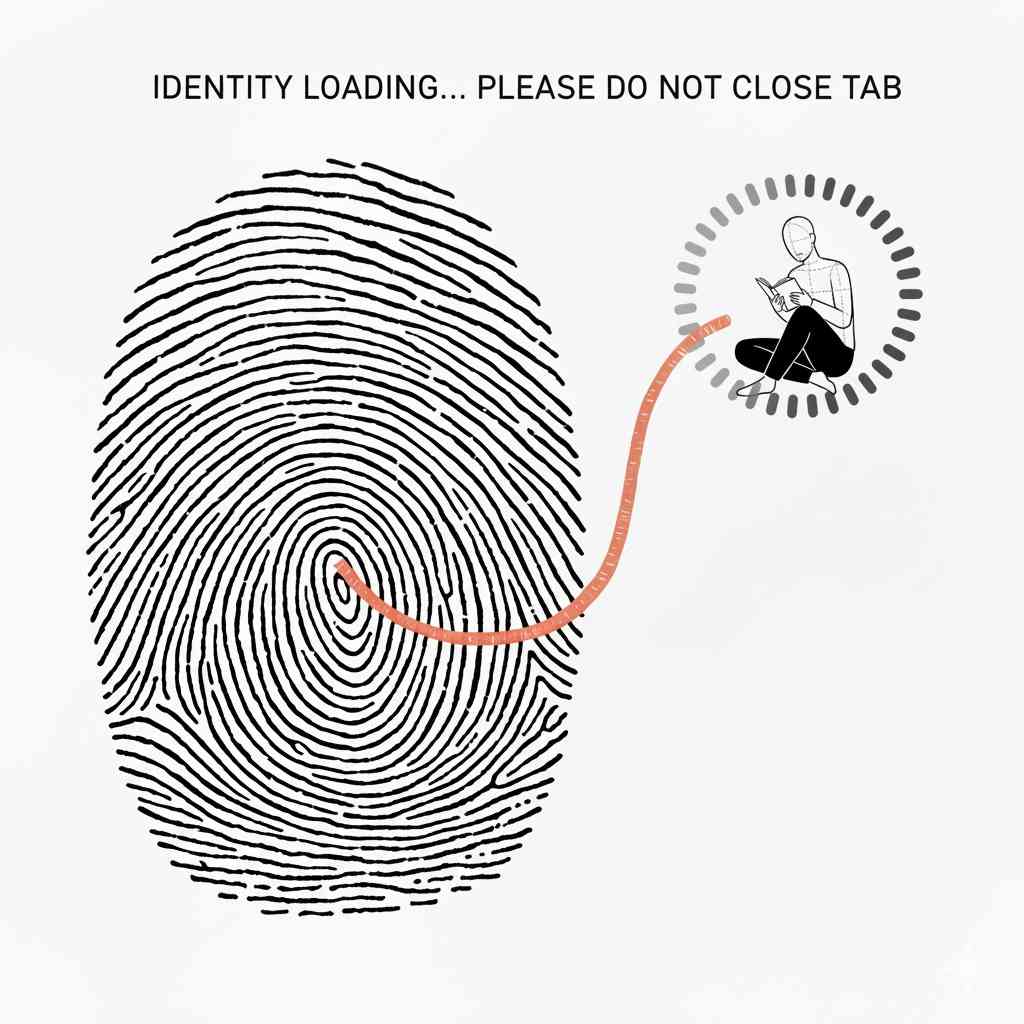 Proof of Life — Digital fingerprint with connected nodes