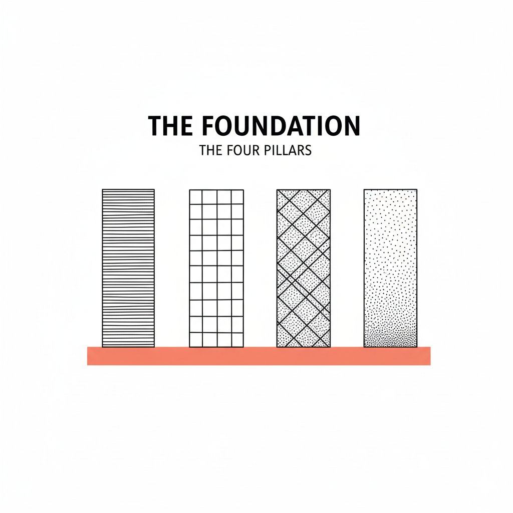 Illustration representing systems and frameworks